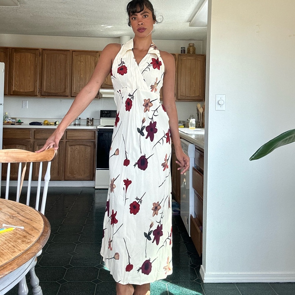 Floral print maxi dress